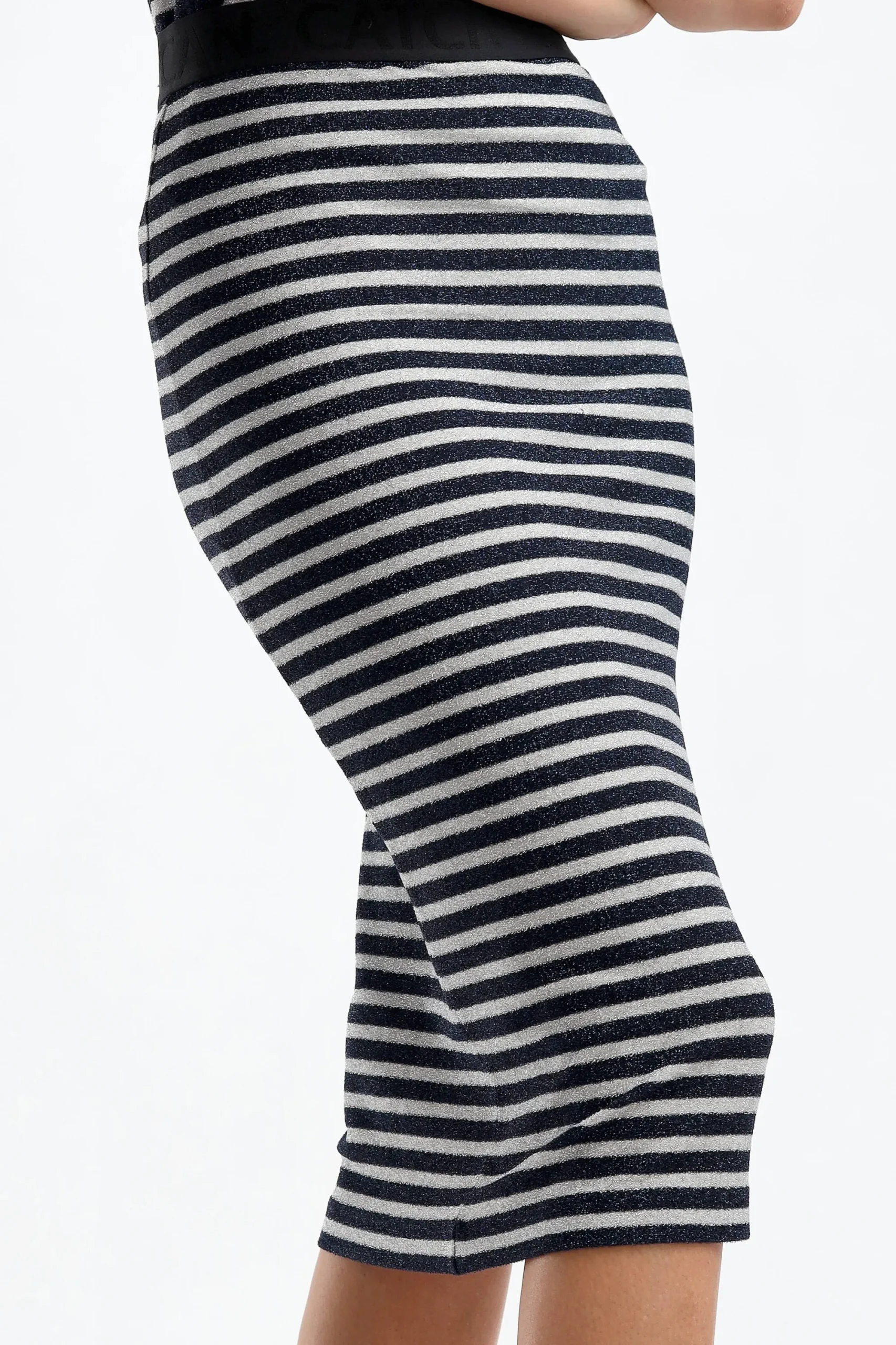 Femme Dorothee Schumacher Jupe Endless Dans Navy/Silver