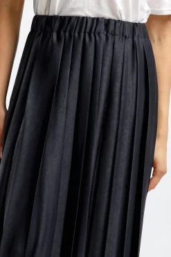 Femme Tibi Jupe Feather Weight En Bleu Marine