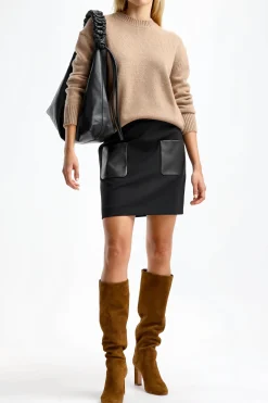 Femme Max Mara Jupe Pagella En Noir