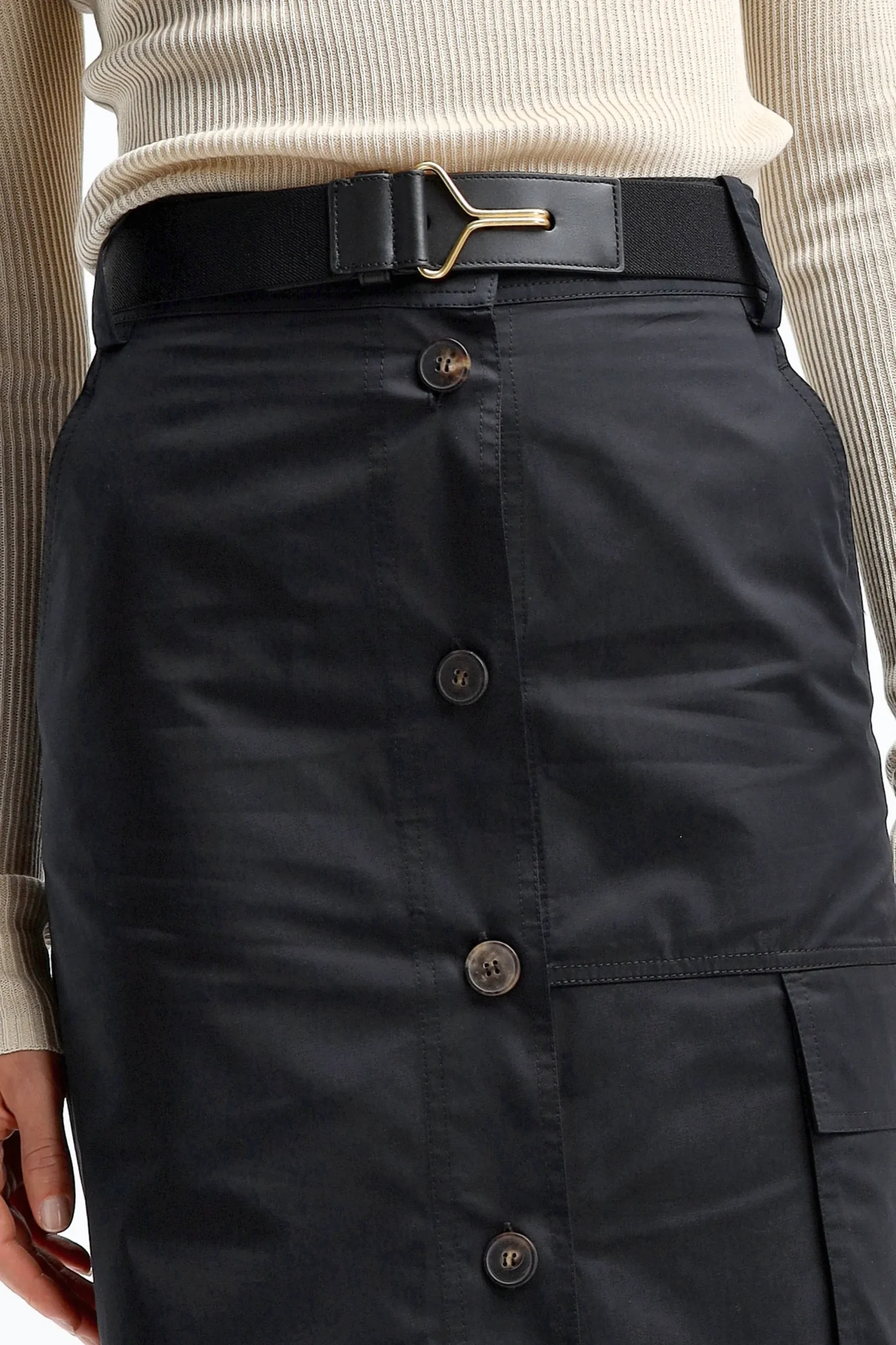 Femme Tory Burch Jupe Poplin En Noir