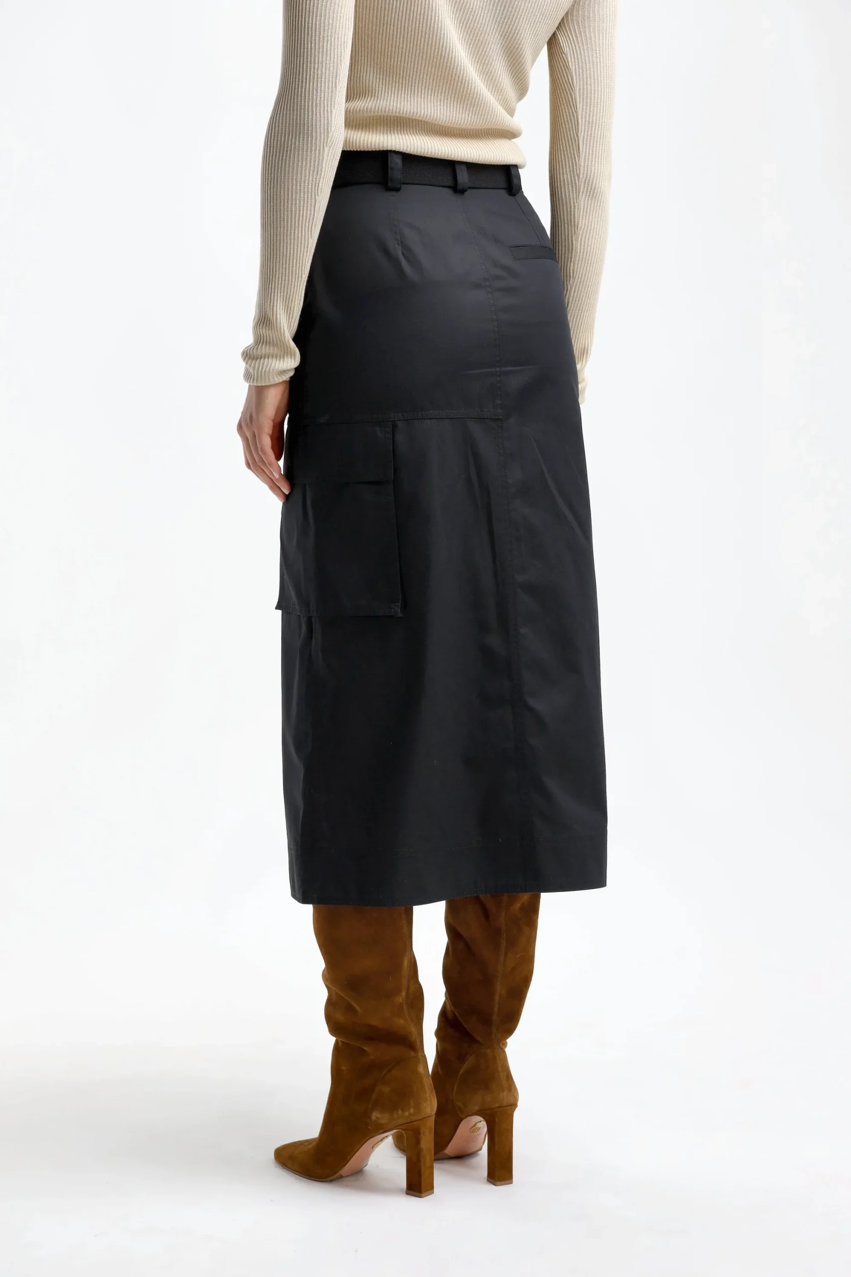 Femme Tory Burch Jupe Poplin En Noir