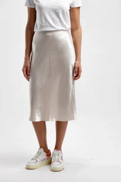 Femme Vince Jupe Slip En Champagne