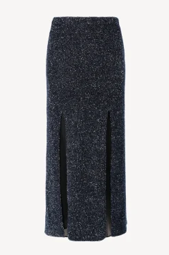 Femme Proenza Schouler Jupe Technical Sequin In Navy