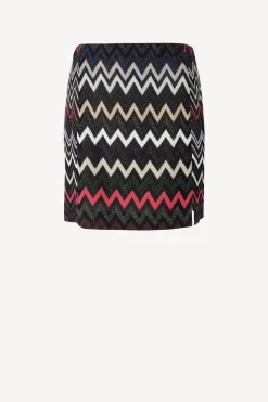 Femme Missoni Jupe Zigzag En Lame Noir