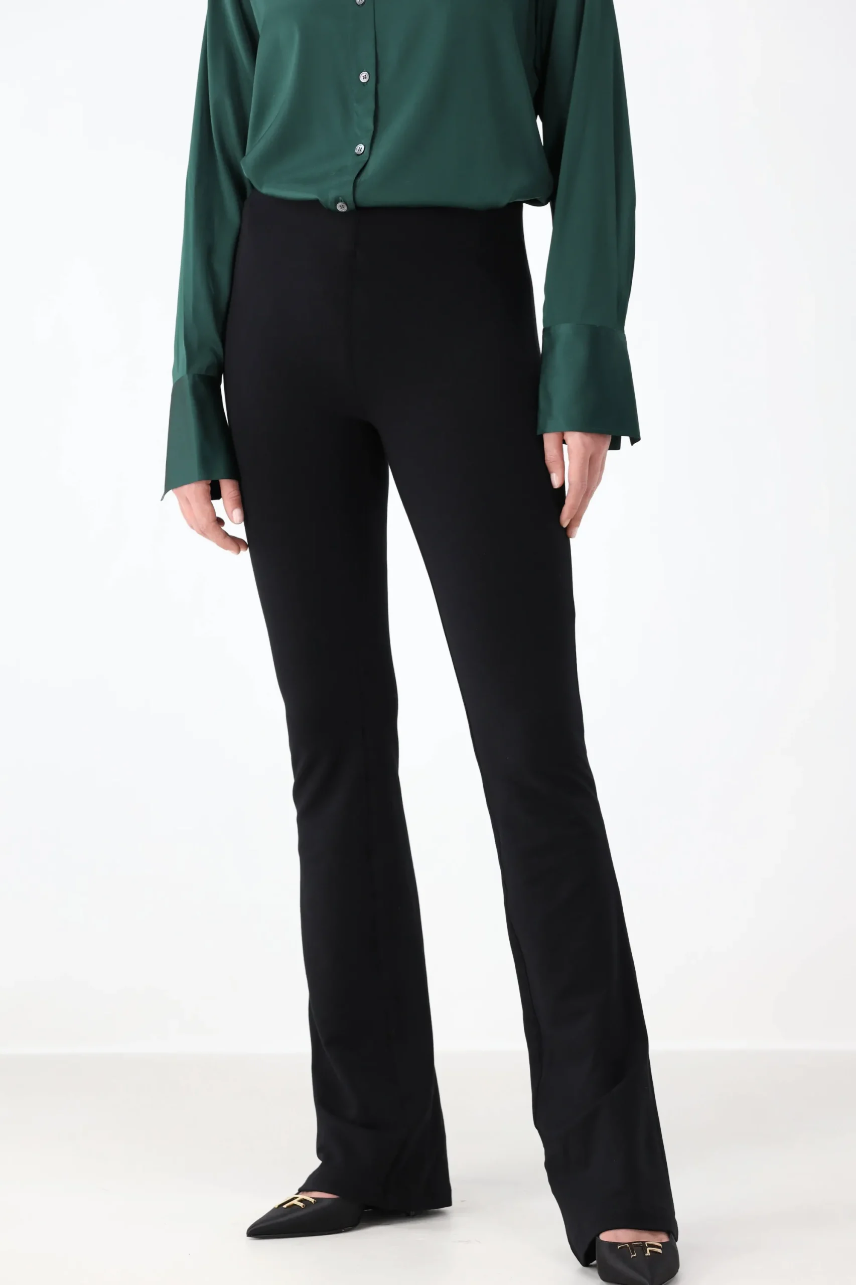 Femme SPRWMN Leggings City Micro Flare En Noir