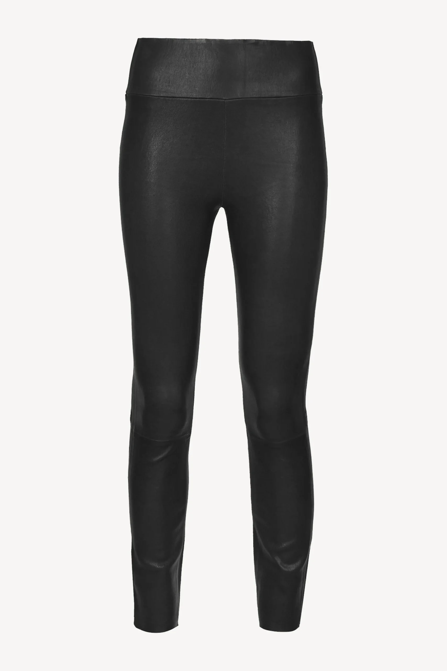 Femme SPRWMN Leggings En Cuir High Waist Ankle En Noir