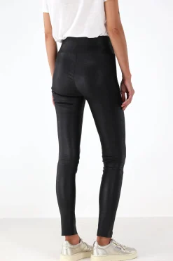 Femme SPRWMN Leggings En Cuir High Waist Ankle En Noir