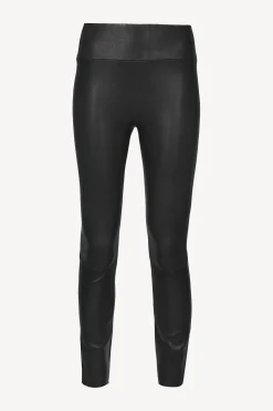 Femme SPRWMN Leggings En Cuir High Waist Ankle En Noir