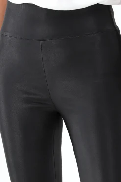 Femme SPRWMN Leggings En Cuir High Waist Ankle En Noir