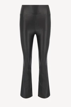 Femme SPRWMN Leggings En Cuir Noir Taille Haute Flare
