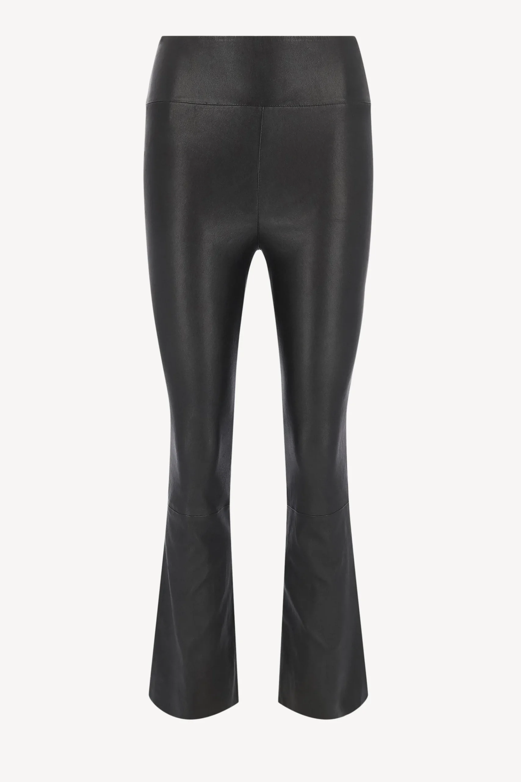 Femme SPRWMN Leggings En Cuir Noir Taille Haute Flare