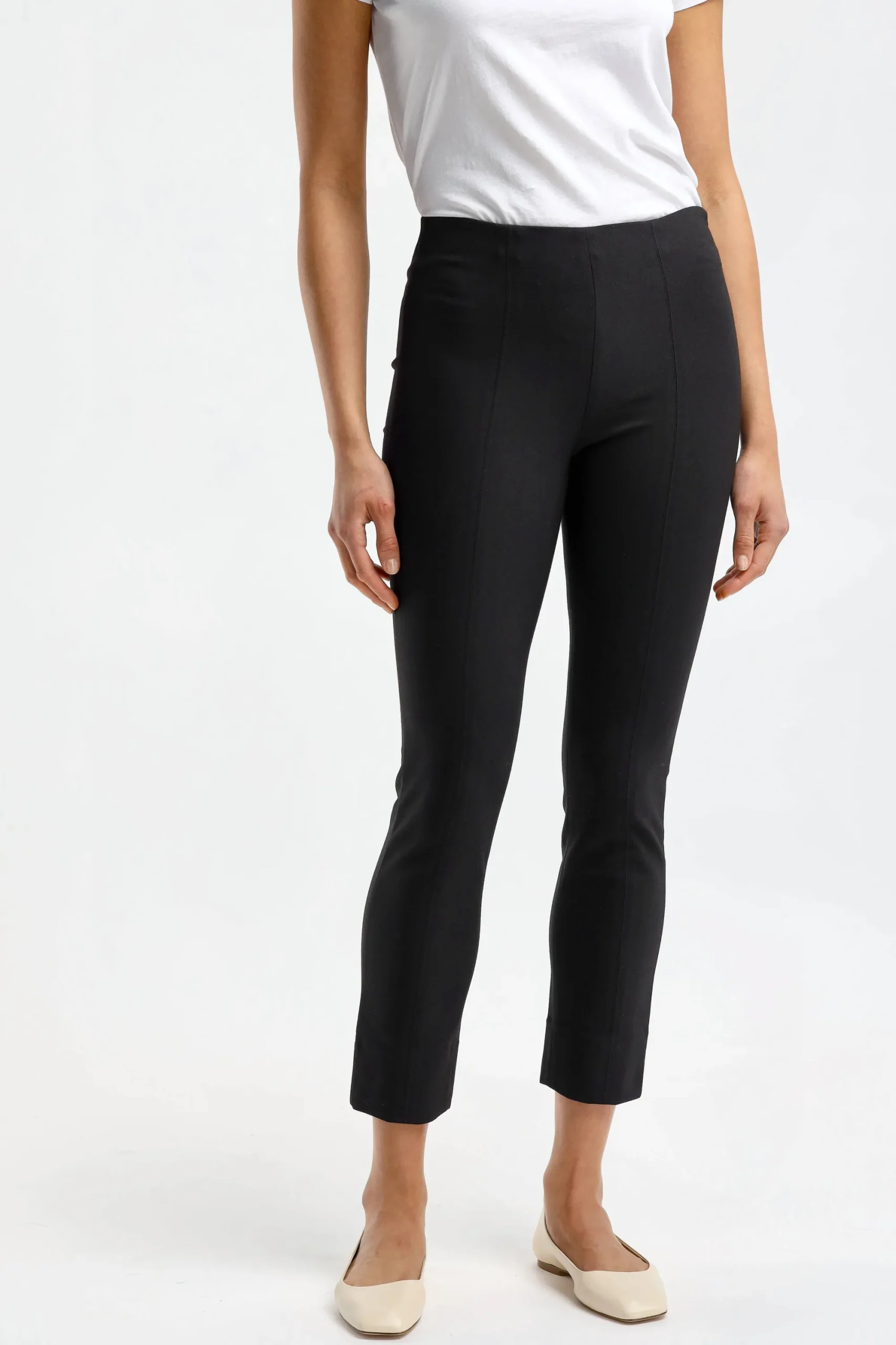 Femme Vince Leggings Stitch Front En Noir