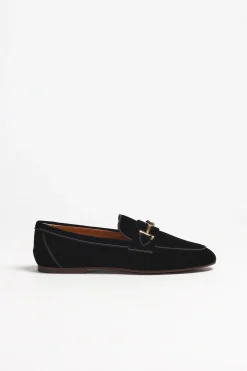 Femme Tod's Loafer En Velours Double T Noir