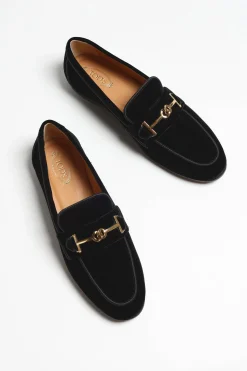 Femme Tod's Loafer En Velours Double T Noir