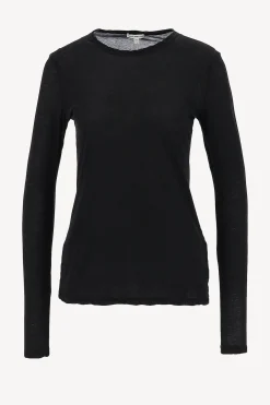 Femme James Perse Manches Longues En Jersey Stretch Noir