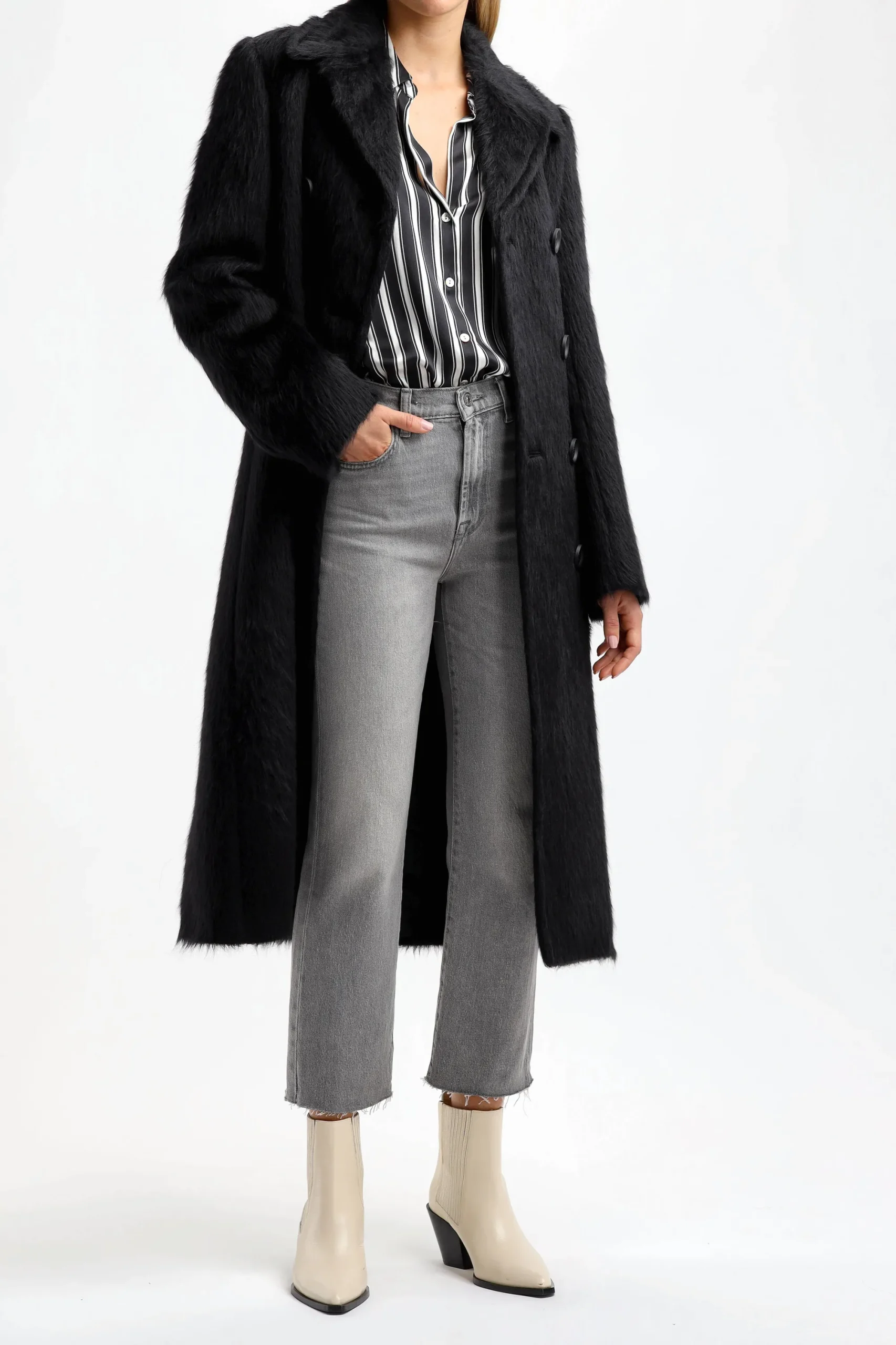 Femme Sportmax Manteau Belford En Noir