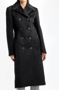Femme Sportmax Manteau Belford En Noir
