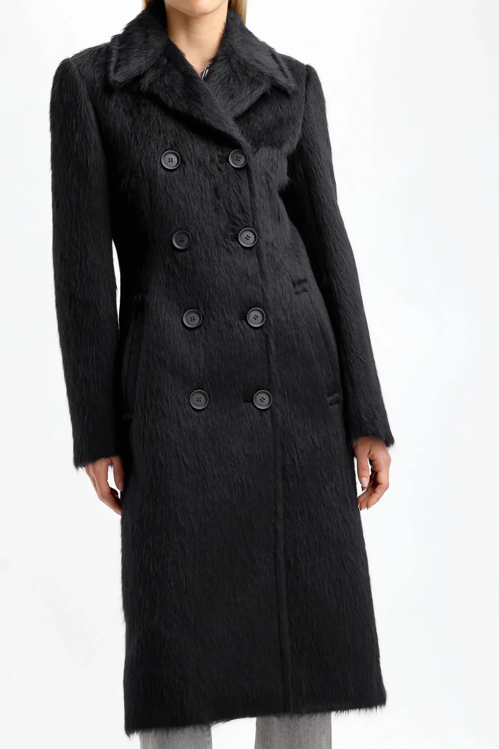 Femme Sportmax Manteau Belford En Noir