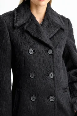 Femme Sportmax Manteau Belford En Noir