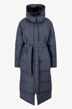 Femme Yves Salomon Manteau De Duvet Ultralight In Midnight