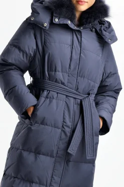 Femme Yves Salomon Manteau De Duvet Ultralight In Midnight