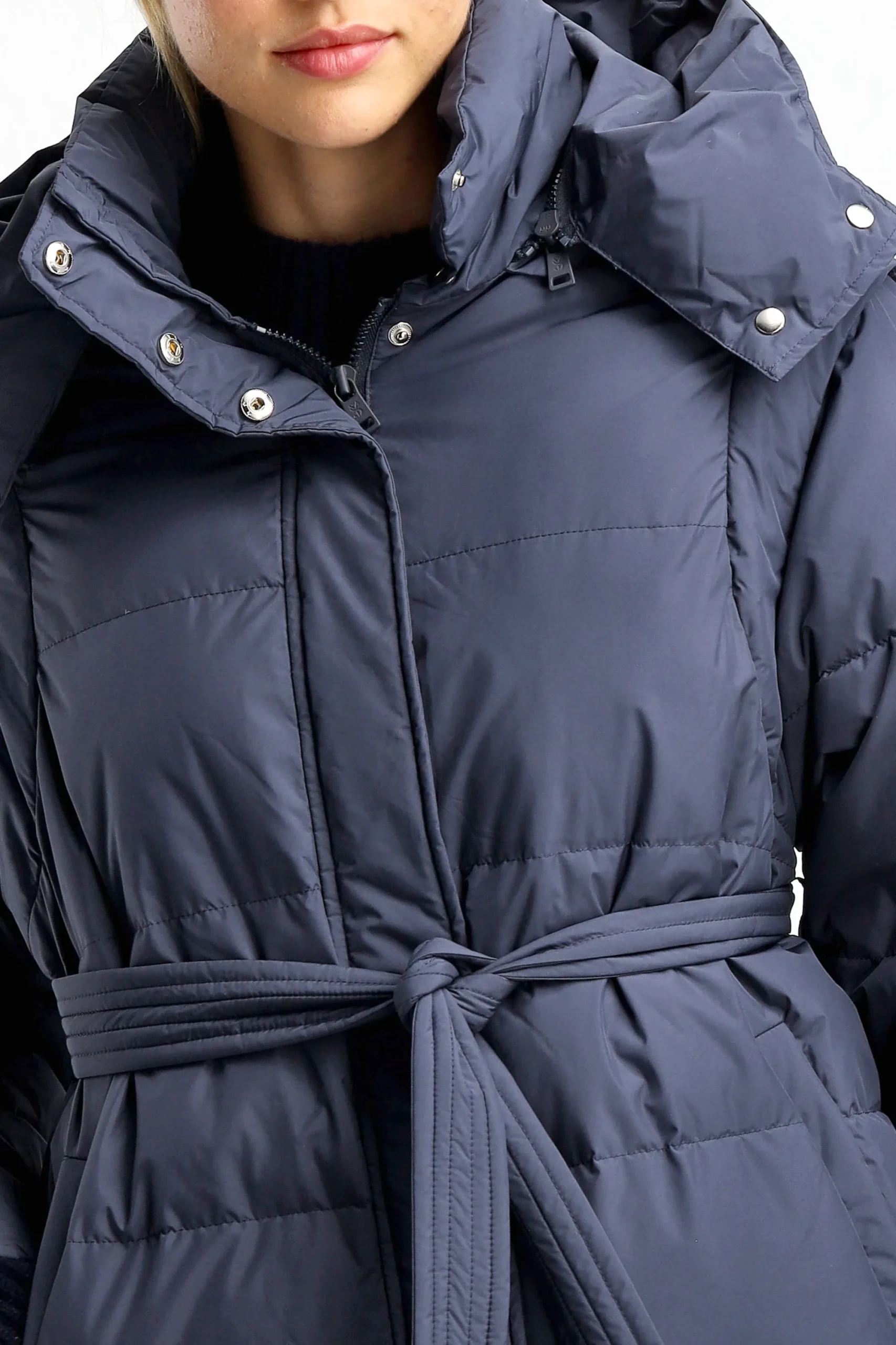 Femme Yves Salomon Manteau De Duvet Ultralight In Midnight