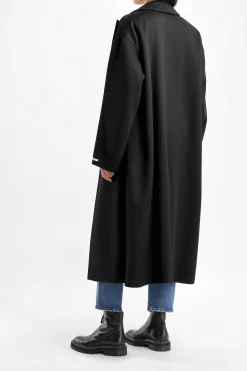 Femme Sportmax Manteau Draghi En Noir