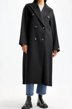 Femme Sportmax Manteau Draghi En Noir