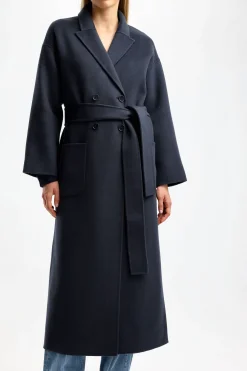 Femme Anine Bing Manteau Dylan Maxi En Bleu Marine