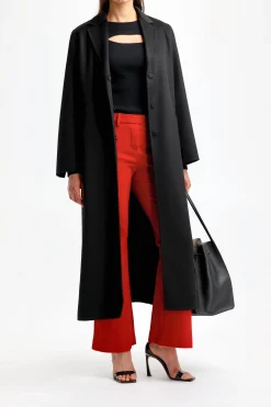 Femme Agnona Manteau En Cachemire Noir