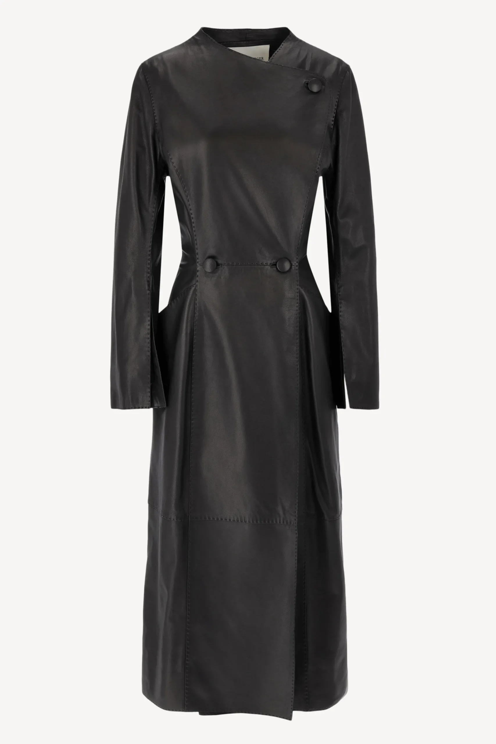 Femme by Malene Birger Manteau En Cuir Sirrena En Noir