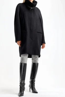 Femme Isabel Marant Manteau Fares En Noir