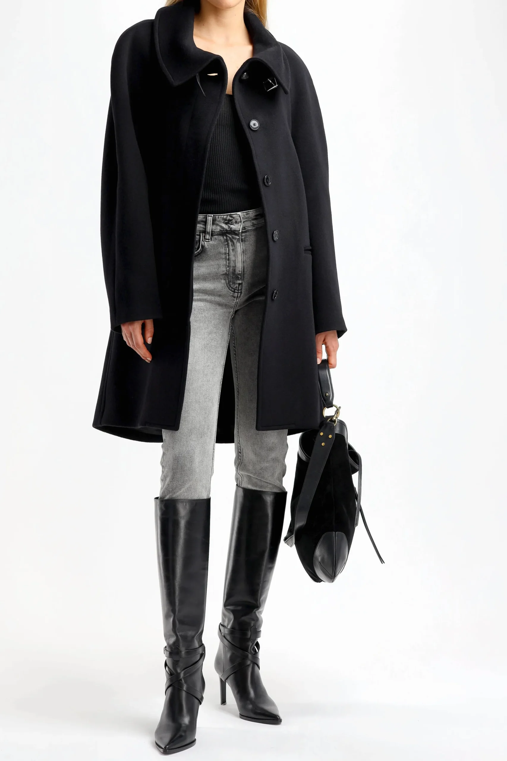 Femme Isabel Marant Manteau Fares En Noir