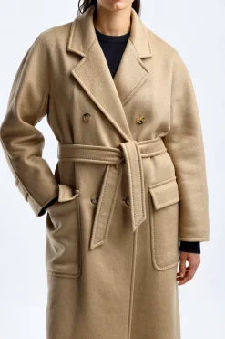 Femme Max Mara Manteau Renania En Chameau