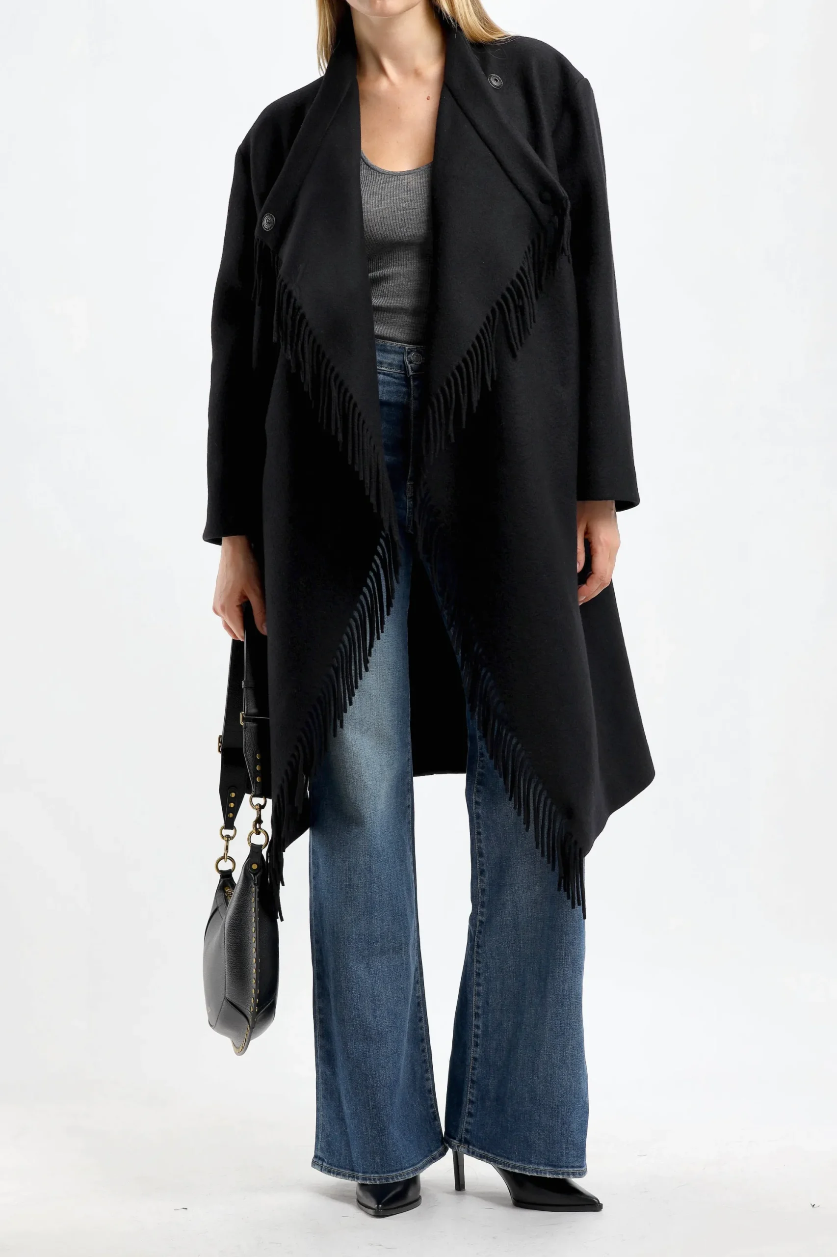 Femme IRO Manteau Ricky En Noir