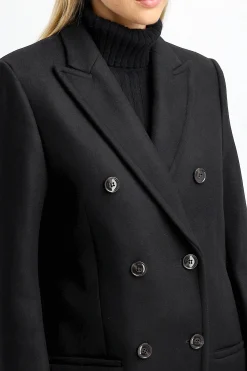 Femme Toteme Manteau Tailored En Noir