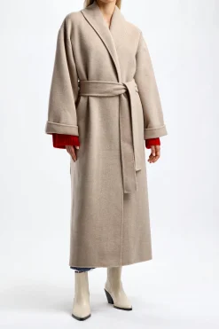 Femme by Malene Birger Manteau Trullem Dans Grey Brown Melange