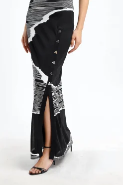 Femme Missoni Maxi Robe Noire/Blanche