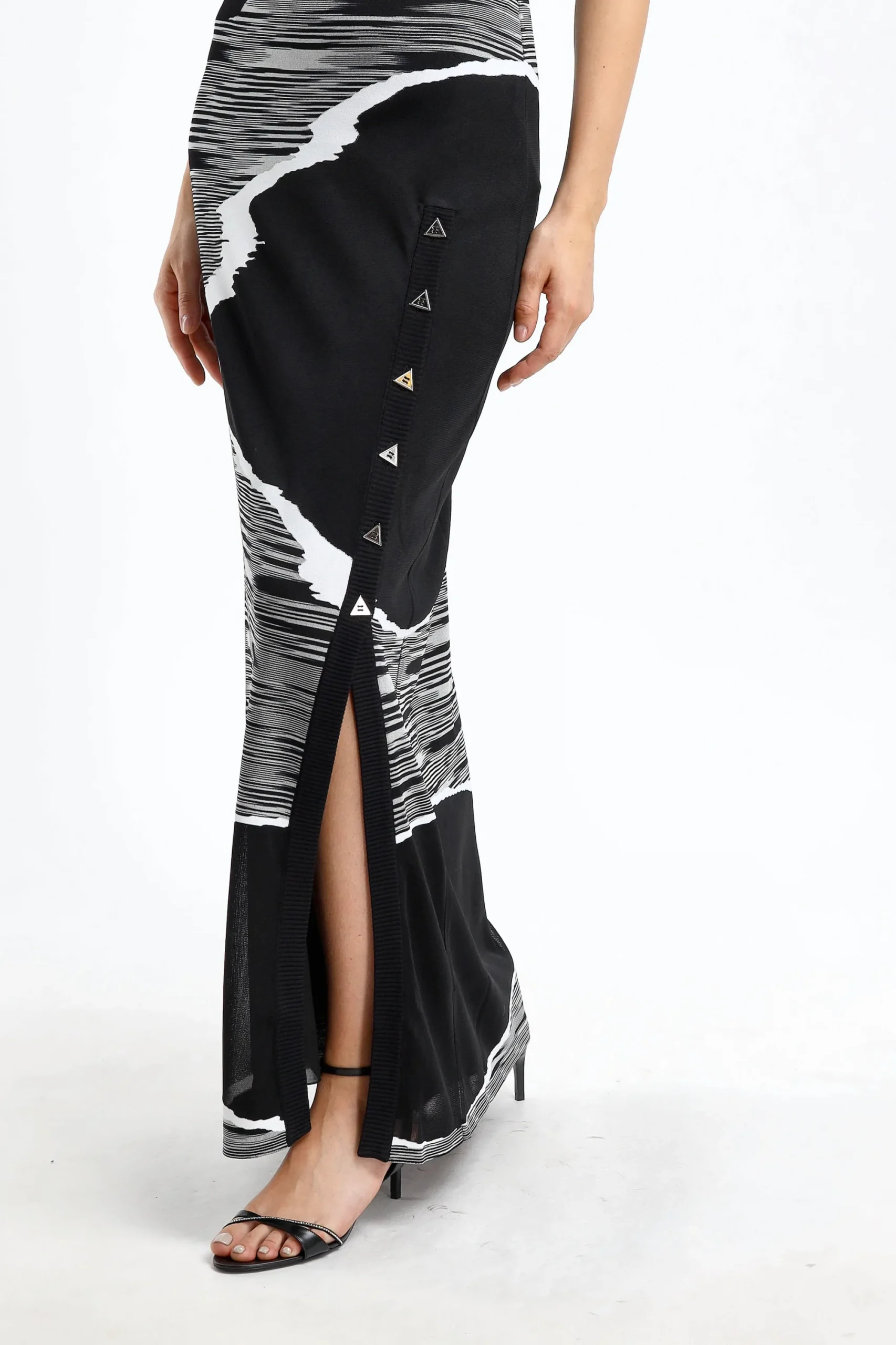 Femme Missoni Maxi Robe Noire/Blanche