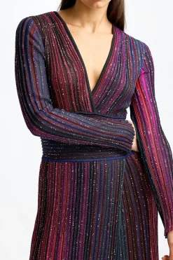 Femme Missoni Maxi Robe Noire/Viola