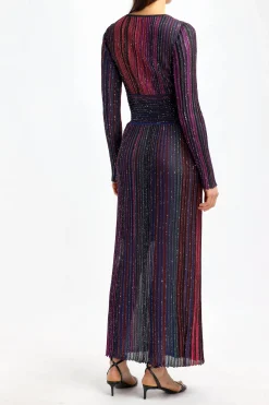 Femme Missoni Maxi Robe Noire/Viola