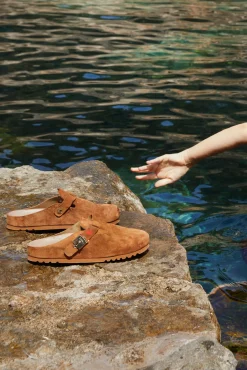 Femme Scholl x Anita Hass Mules Grace En Cognac