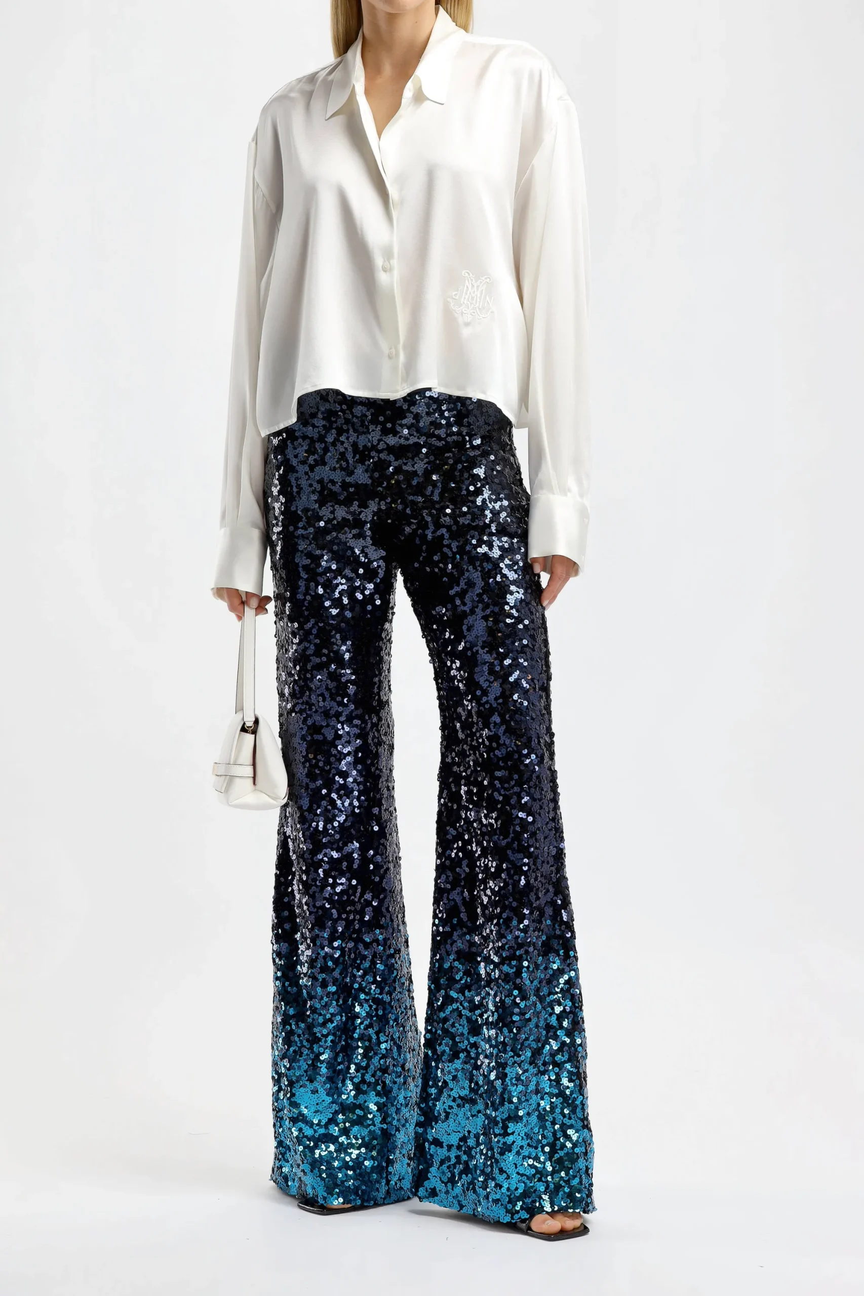 Femme DMN Pantalon A Paillettes Angelina En Bleu