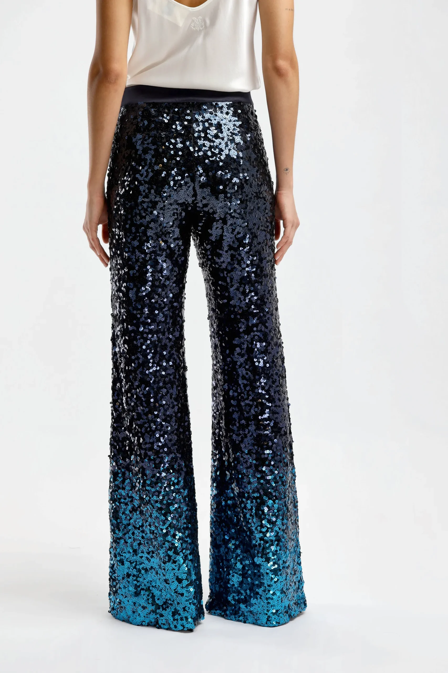 Femme DMN Pantalon A Paillettes Angelina En Bleu