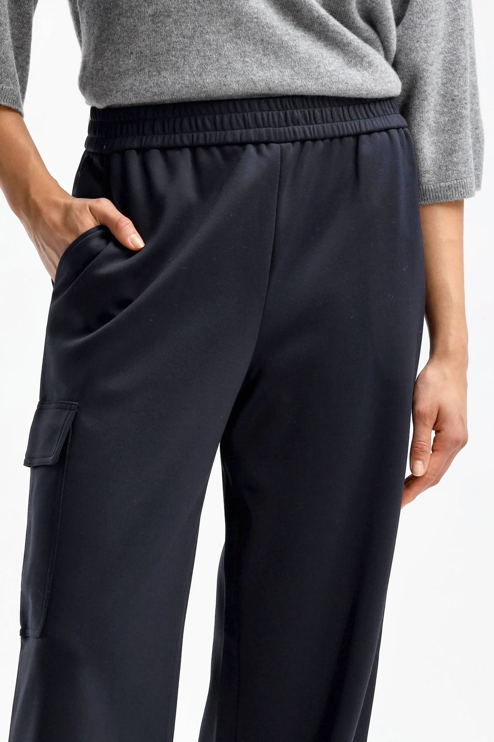 Femme Tibi Pantalon Active Knit En Marine