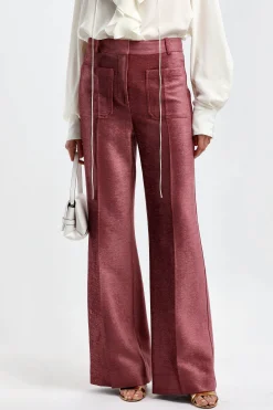 Femme Victoria Beckham Pantalon Alina En Prune