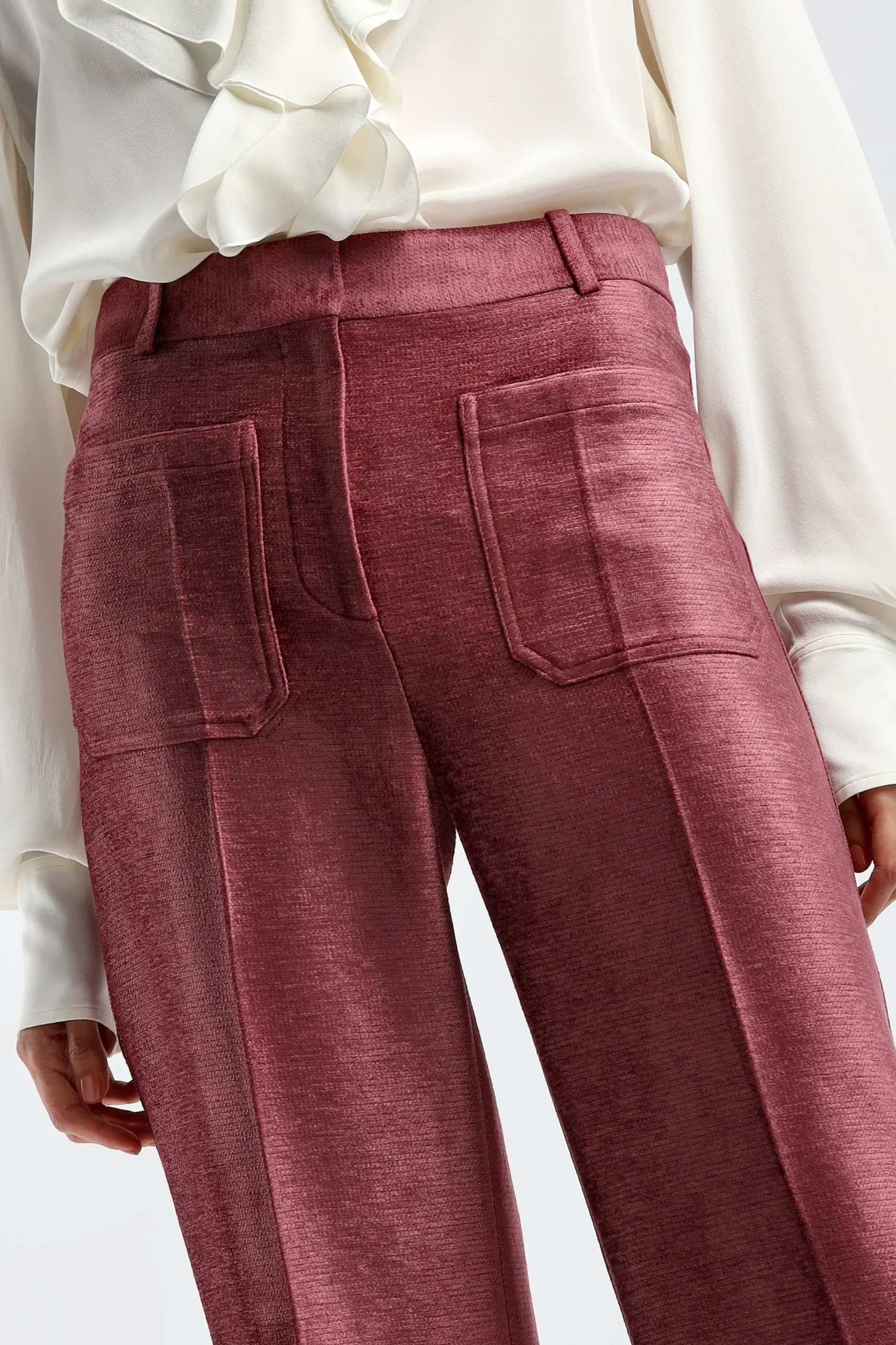 Femme Victoria Beckham Pantalon Alina En Prune