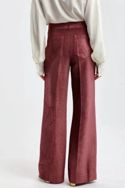 Femme Victoria Beckham Pantalon Alina En Prune