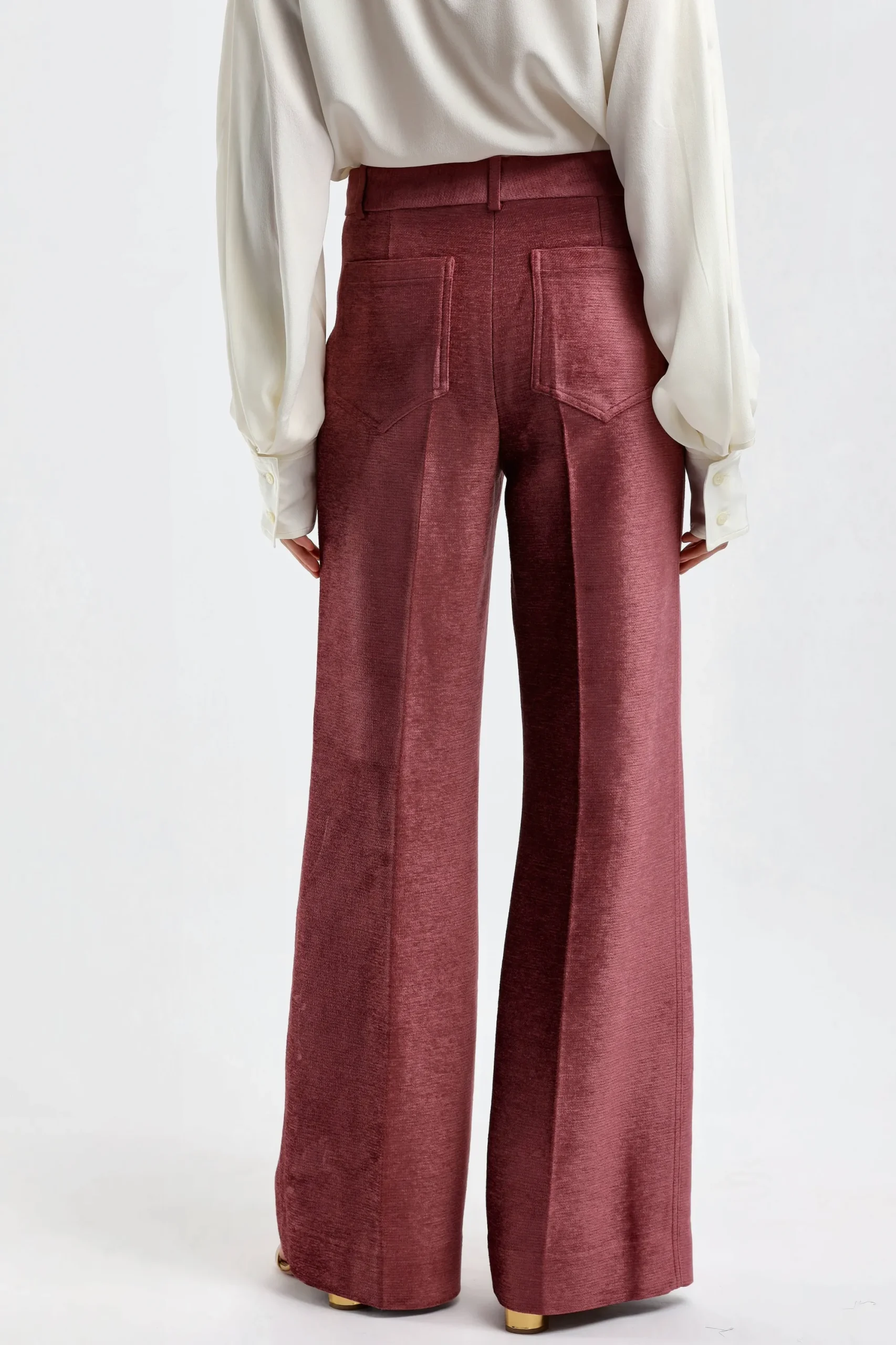 Femme Victoria Beckham Pantalon Alina En Prune