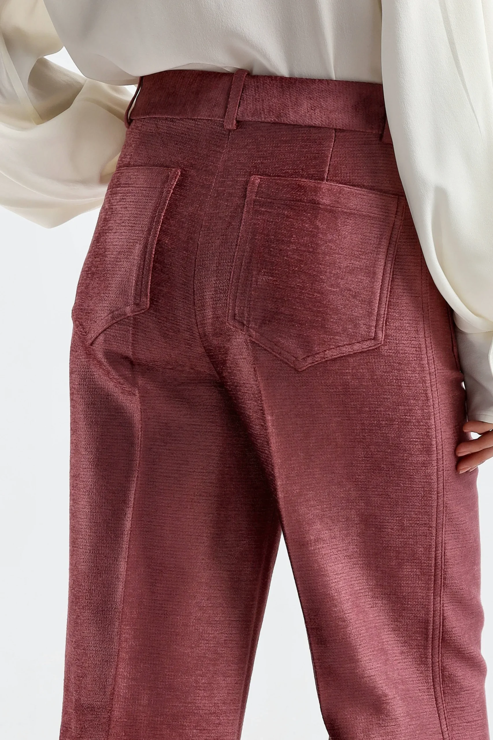 Femme Victoria Beckham Pantalon Alina En Prune